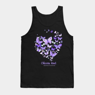 Choose Kind Alzheimer Awareness Butterflys Heart Gift Tank Top